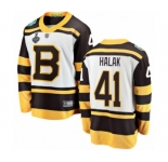 Youth Boston Bruins #41 Jaroslav Halak White Winter Classic Fanatics Branded Breakaway 2019 Stanley Cup Final Bound Hockey Jersey