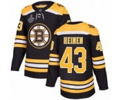 Youth Boston Bruins #43 Danton Heinen Authentic Black Home 2019 Stanley Cup Final Bound Hockey Jersey