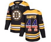 Youth Boston Bruins #44 Steven Kampfer Authentic Black USA Flag Fashion 2019 Stanley Cup Final Bound Hockey Jersey