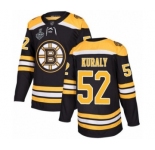 Youth Boston Bruins #52 Sean Kuraly Authentic Black Home 2019 Stanley Cup Final Bound Hockey Jersey
