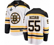 Youth Boston Bruins #55 Noel Acciari Authentic White Away Fanatics Branded Breakaway 2019 Stanley Cup Final Bound Hockey Jersey