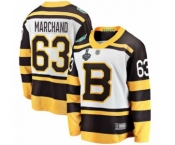 Youth Boston Bruins #63 Brad Marchand White Winter Classic Fanatics Branded Breakaway 2019 Stanley Cup Final Bound Hockey Jersey