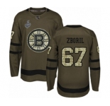 Youth Boston Bruins #67 Jakub Zboril Authentic Green Salute to Service 2019 Stanley Cup Final Bound Hockey Jersey