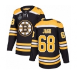 Youth Boston Bruins #68 Jaromir Jagr Premier Black Home 2019 Stanley Cup Final Bound Hockey Jersey