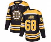 Youth Boston Bruins #68 Jaromir Jagr Premier Black Home 2019 Stanley Cup Final Bound Hockey Jersey