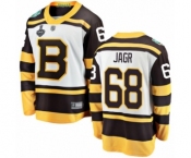 Youth Boston Bruins #68 Jaromir Jagr White Winter Classic Fanatics Branded Breakaway 2019 Stanley Cup Final Bound Hockey Jersey