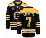 Youth Boston Bruins #7 Phil Esposito Authentic Black Home Fanatics Branded Breakaway 2019 Stanley Cup Final Bound Hockey Jersey