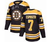 Youth Boston Bruins #7 Phil Esposito Premier Black Home 2019 Stanley Cup Final Bound Hockey Jersey
