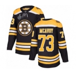 Youth Boston Bruins #73 Charlie McAvoy Authentic Black Home 2019 Stanley Cup Final Bound Hockey Jersey