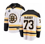 Youth Boston Bruins #73 Charlie McAvoy Authentic White Away Fanatics Branded Breakaway 2019 Stanley Cup Final Bound Hockey Jersey
