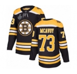 Youth Boston Bruins #73 Charlie McAvoy Premier Black Home 2019 Stanley Cup Final Bound Hockey Jersey