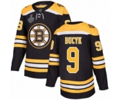 Youth Boston Bruins #9 Johnny Bucyk Premier Black Home 2019 Stanley Cup Final Bound Hockey Jersey