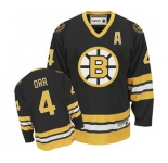 Youth CCM Boston Bruins #4 Bobby Orr Authentic Black Throwback NHL Jersey