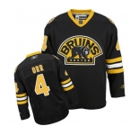 Youth Reebok Boston Bruins #4 Bobby Orr Authentic Black Third NHL Jersey