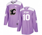 Calgary Flames #10 Derek Ryan Authentic Purple Fights Cancer Practice Hockey Jersey