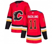Calgary Flames #11 Mikael Backlund Authentic Red Drift Fashion Hockey Jersey