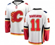 Calgary Flames #11 Mikael Backlund Fanatics Branded White Away Breakaway Hockey Jersey