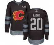 Calgary Flames #20 Curtis Lazar Authentic Black 1917-2017 100th Anniversary Hockey Jersey