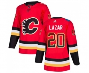 Calgary Flames #20 Curtis Lazar Authentic Red Drift Fashion Hockey Jersey