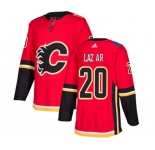 Calgary Flames #20 Curtis Lazar Authentic Red Home Hockey Jersey