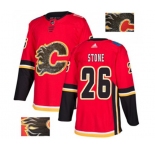 Calgary Flames #26 Michael Stone Authentic Red Fashion Gold Hockey Jersey