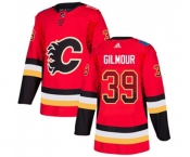 Calgary Flames #39 Doug Gilmour Authentic Red Drift Fashion Hockey Jersey