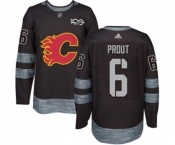 Calgary Flames #6 Dalton Prout Authentic Black 1917-2017 100th Anniversary Hockey Jersey