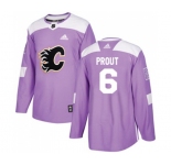 Calgary Flames #6 Dalton Prout Authentic Purple Fights Cancer Practice Hockey Jersey