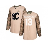 Men Adidas Calgary Flames #13 Johnny Gaudreau Camo Authentic 2017 Veterans Day Stitched NHL Jersey