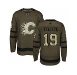 Men Adidas Calgary Flames #19 Matthew Tkachuk Green Salute to Service Stitched NHL Jersey