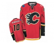 Men's Reebok Calgary Flames #10 Kris Versteeg Authentic Red Home NHL Jersey