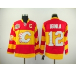 nhl calgary flames #12 iginla red(winter classic)