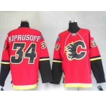 nhl calgary flames #34 kiprusoff red