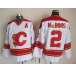 nhl jerseys calgary flames #2 al macinnis white [throwback ccm]