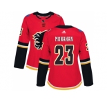Women Adidas Calgary Flames #23 Sean Monahan Red Home Authentic Stitched NHL Jersey