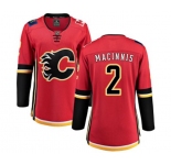 Women Calgary Flames #2 Al MacInnis Fanatics Branded Red Home Breakaway Hockey Jersey