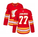 Women Calgary Flames #77 Mark Jankowski Authentic Red Alternate Hockey Jersey