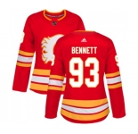 Women Calgary Flames #93 Sam Bennett Authentic Red Alternate Hockey Jersey
