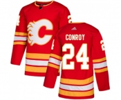 Youth Calgary Flames #24 Craig Conroy Authentic Red Alternate Hockey Jersey
