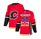 Youth Calgary Flames #25 Joe Nieuwendyk Authentic Red USA Flag Fashion Hockey Jersey