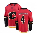 Youth Calgary Flames #4 Rasmus Andersson Authentic Red Home Fanatics Branded Breakaway Hockey Jersey