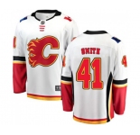 Youth Calgary Flames #41 Mike Smith Fanatics Branded White Away Breakaway Hockey Jersey