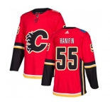 Youth Calgary Flames #55 Noah Hanifin Authentic Red Home Hockey Jersey