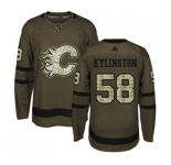 Youth Calgary Flames #58 Oliver Kylington Authentic Green Salute to Service Hockey Jersey