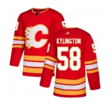 Youth Calgary Flames #58 Oliver Kylington Authentic Red Alternate Hockey Jersey