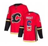 Youth Calgary Flames #6 Dalton Prout Authentic Red USA Flag Fashion Hockey Jersey