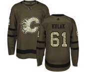 Youth Calgary Flames #61 Brett Kulak Authentic Green Salute to Service Hockey Jersey