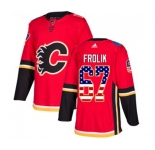 Youth Calgary Flames #67 Michael Frolik Authentic Red USA Flag Fashion Hockey Jersey