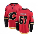 Youth Calgary Flames #67 Michael Frolik Fanatics Branded Red Home Breakaway Hockey Jersey