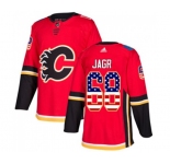 Youth Calgary Flames #68 Jaromir Jagr Authentic Red USA Flag Fashion Hockey Jersey